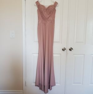 Cinderella Divine Pink Lace Gown